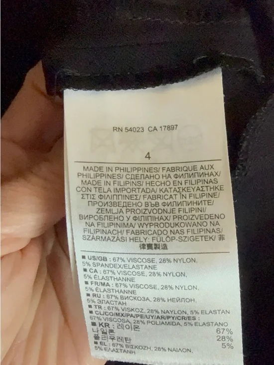 Banana Republic Black Three-Quarter Sleeve Fit-and-Flare Dress - Picture 4 of 7